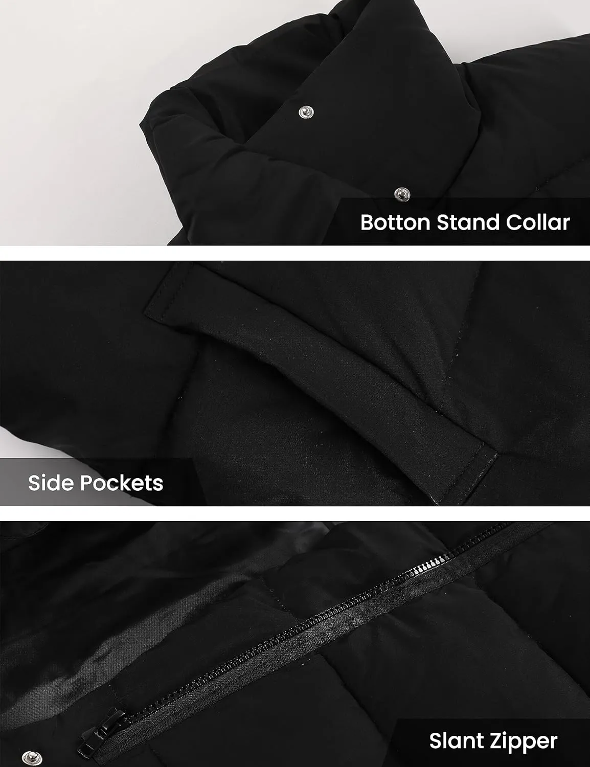 Athlisan Puffer Vest Women Zip Up Stand Collar Sleeveless Padded Gilet Jacket