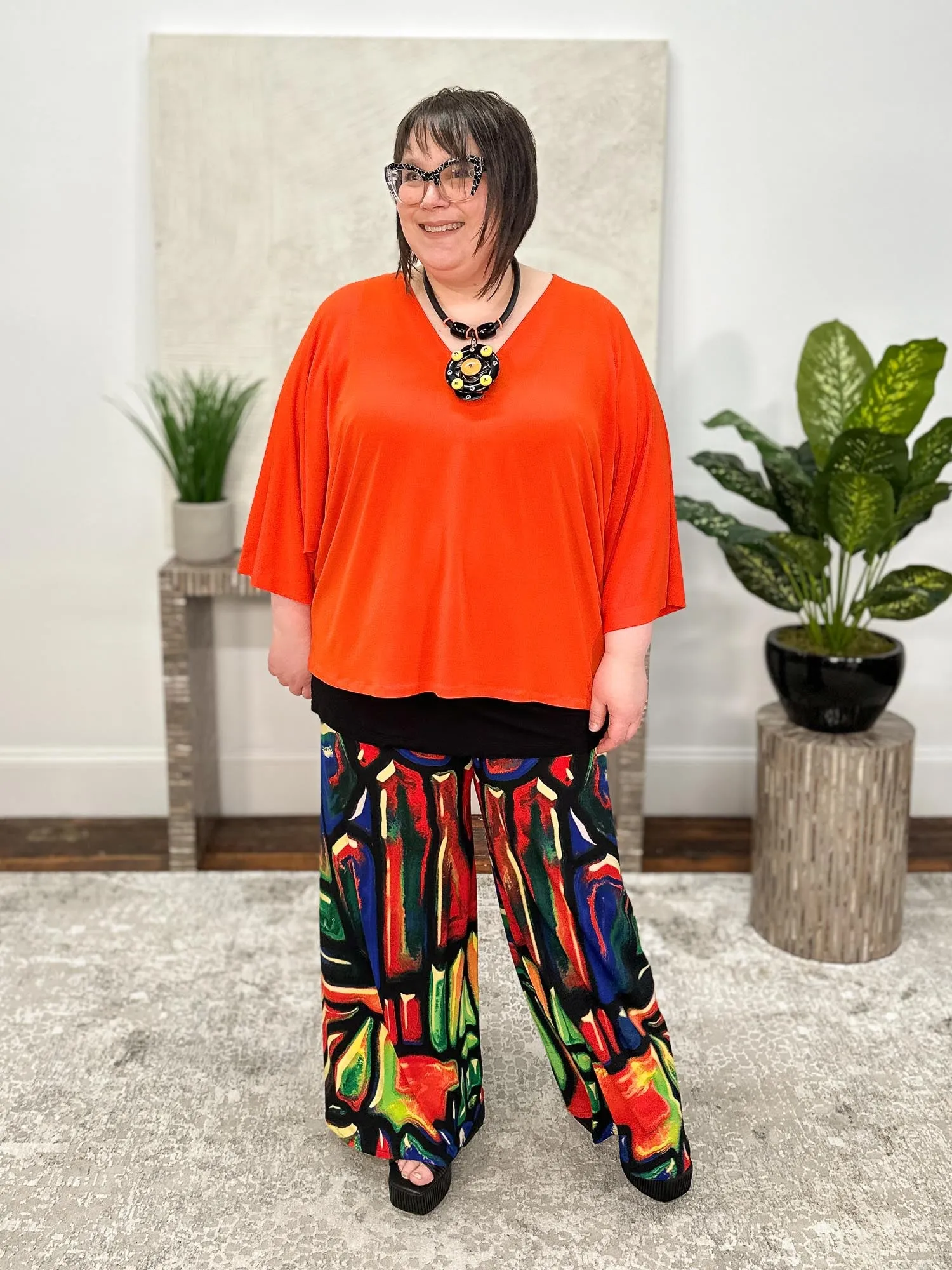 Kaftan Top, Orange