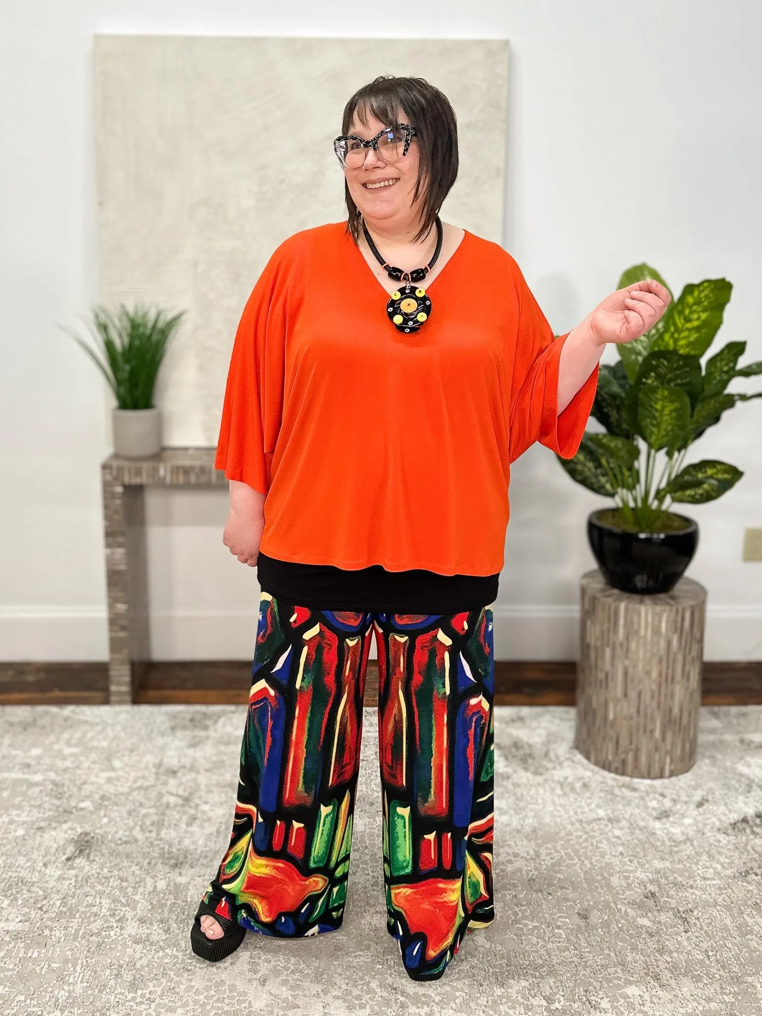 Kaftan Top, Orange