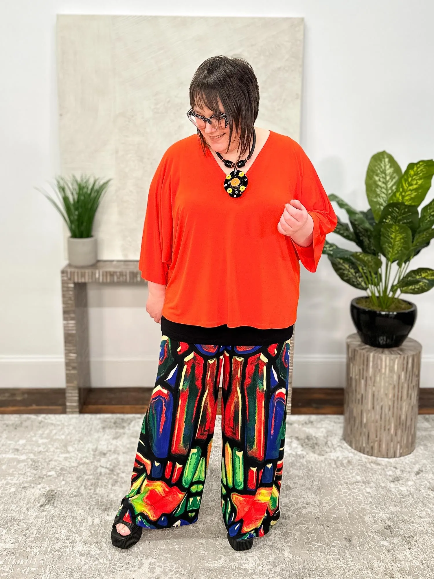 Kaftan Top, Orange