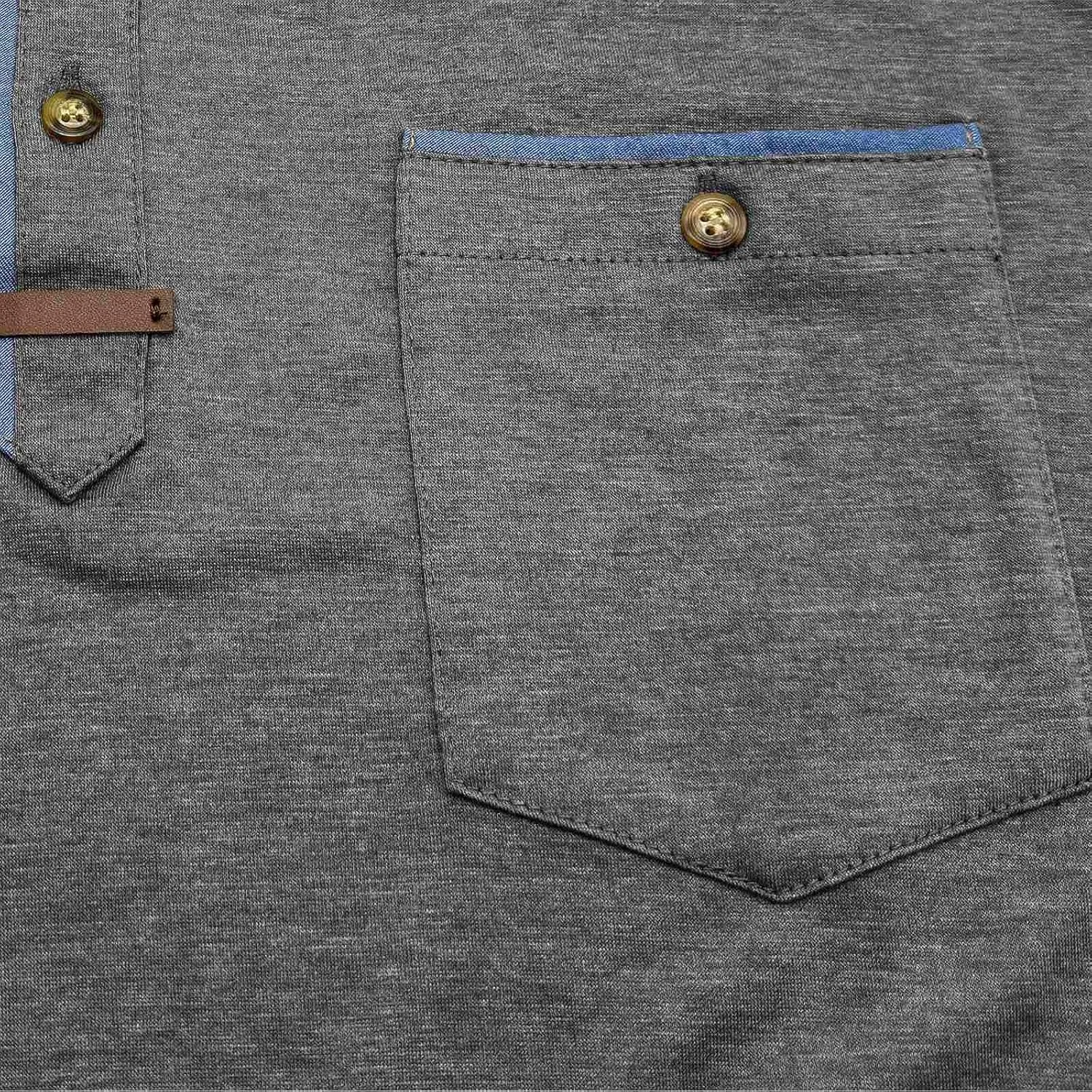 Men's Short Sleeve Polo Shirt Casual Classic Cotton Summer Lightweight T Shirts Golf Tee Tops with Pocket