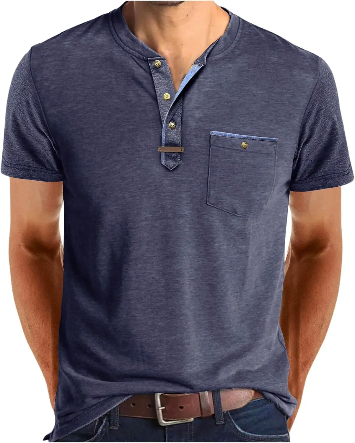 Men's Short Sleeve Polo Shirt Casual Classic Cotton Summer Lightweight T Shirts Golf Tee Tops with Pocket