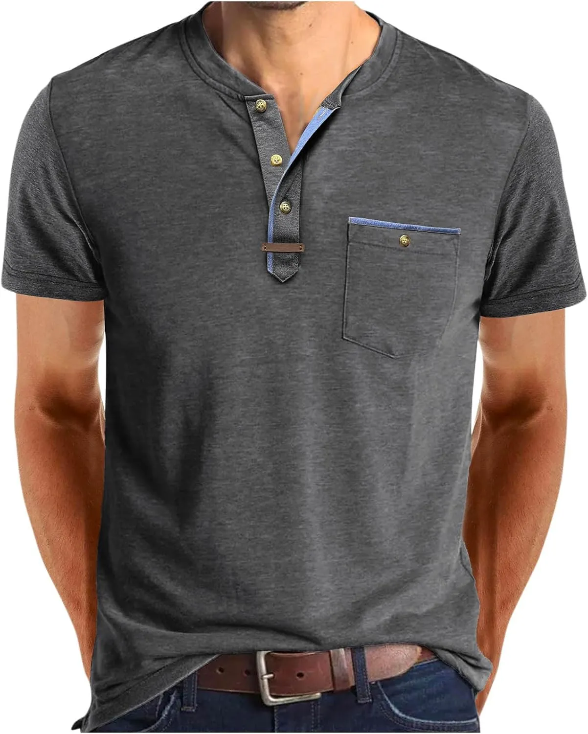 Men's Short Sleeve Polo Shirt Casual Classic Cotton Summer Lightweight T Shirts Golf Tee Tops with Pocket