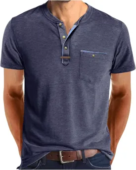 Men's Short Sleeve Polo Shirt Casual Classic Cotton Summer Lightweight T Shirts Golf Tee Tops with Pocket