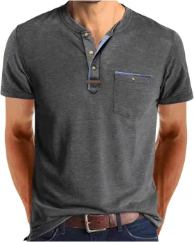 Men's Short Sleeve Polo Shirt Casual Classic Cotton Summer Lightweight T Shirts Golf Tee Tops with Pocket