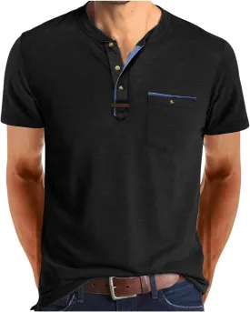 Men's Short Sleeve Polo Shirt Casual Classic Cotton Summer Lightweight T Shirts Golf Tee Tops with Pocket