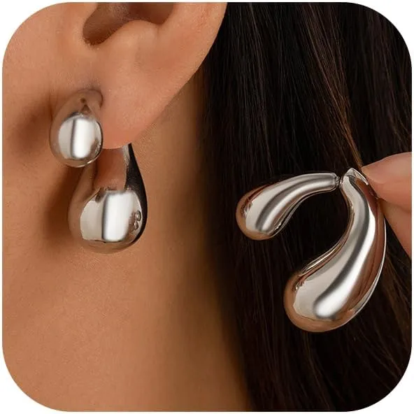 Statement Earrings for Women Gold Irregular Geometric Earrings Trendy Chunky Gold Earrings Spiral Statement Earrings Fashion Jewelry