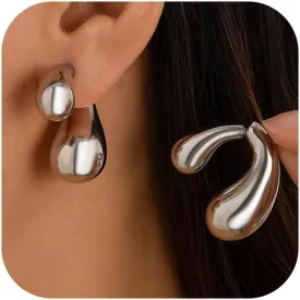 Statement Earrings for Women Gold Irregular Geometric Earrings Trendy Chunky Gold Earrings Spiral Statement Earrings Fashion Jewelry