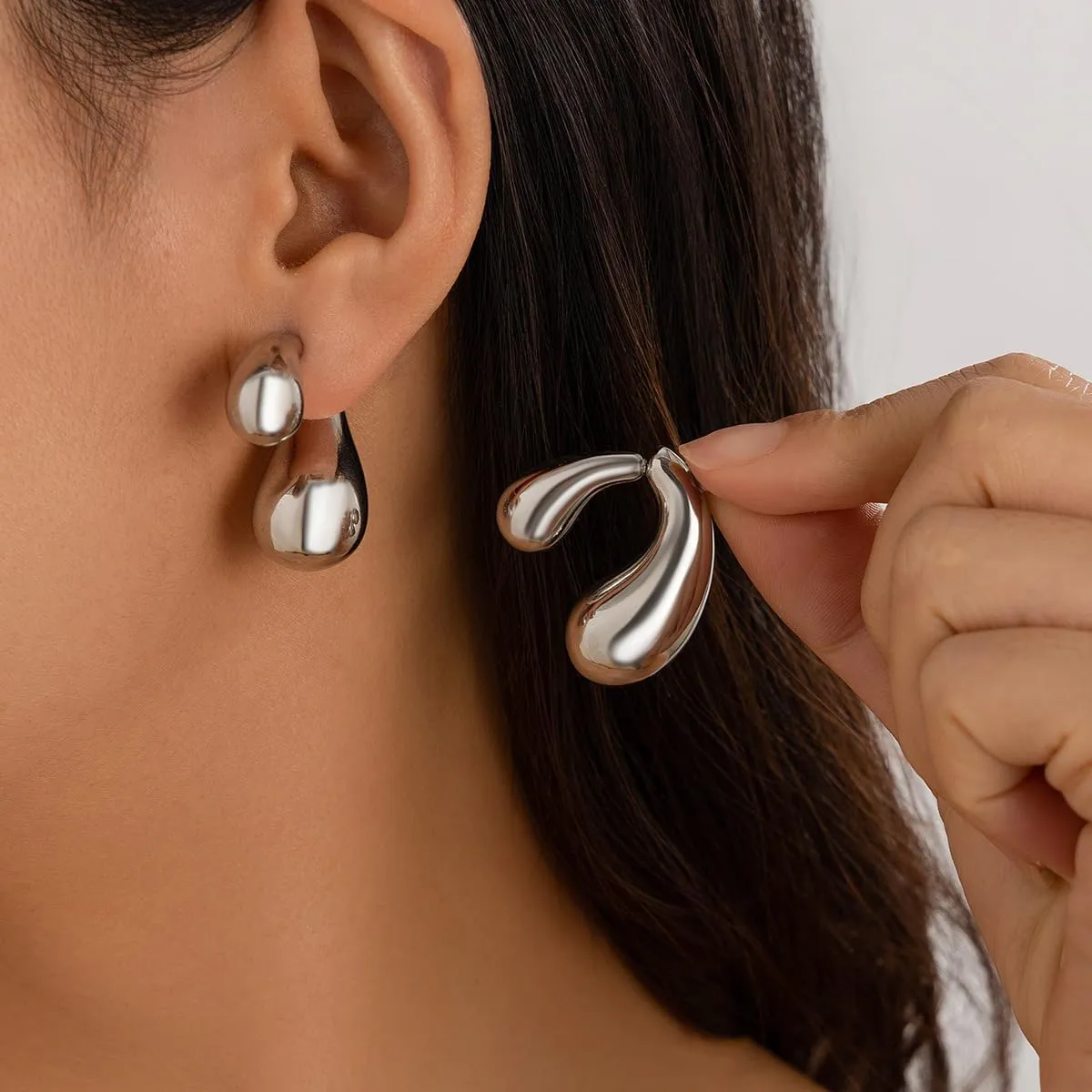 Statement Earrings for Women Gold Irregular Geometric Earrings Trendy Chunky Gold Earrings Spiral Statement Earrings Fashion Jewelry