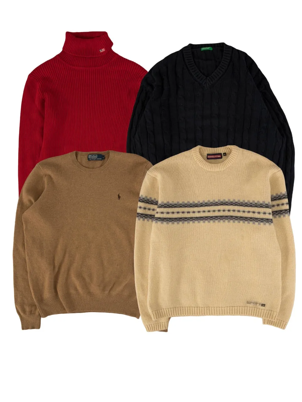 Vintage Branded Knitted Jumpers Bundle (20 pcs)