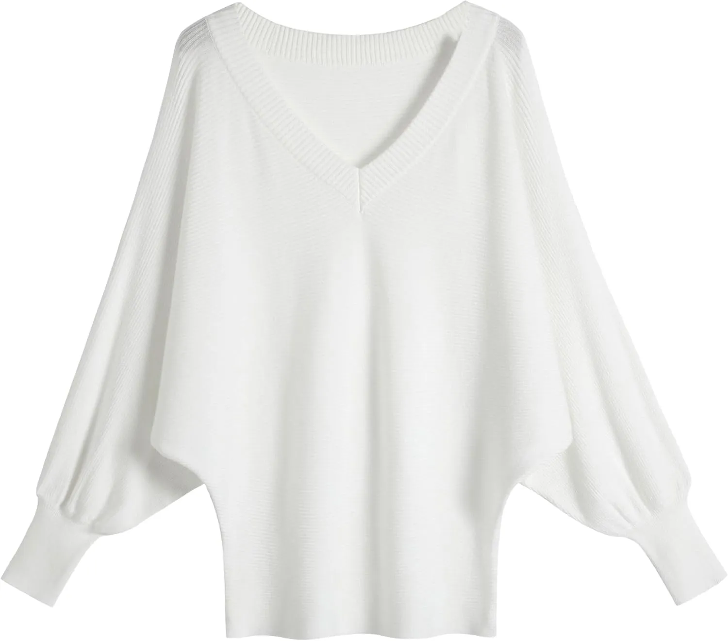 Women's Oversized V Neck Fuzzy Sweaters 2025 Casual Loose Long Sleeve Chunky Knit Pullover Jumper Tops